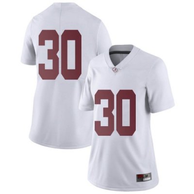 Women's Alabama Crimson Tide #30 King Mwikuta White Limited NCAA College Football Jersey 2403RIXH5